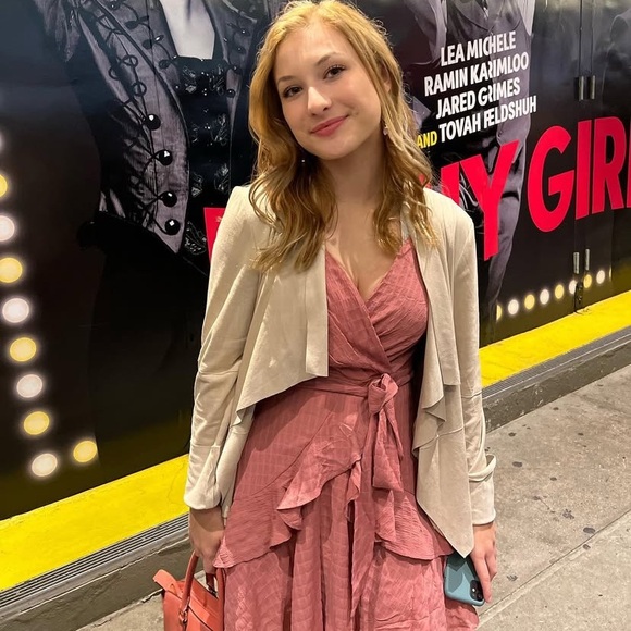 Pink Ruffle Wrap Dress - Picture 2 of 6